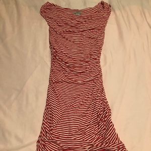 H&M Striped Short-Sleeved Bodycon Dress